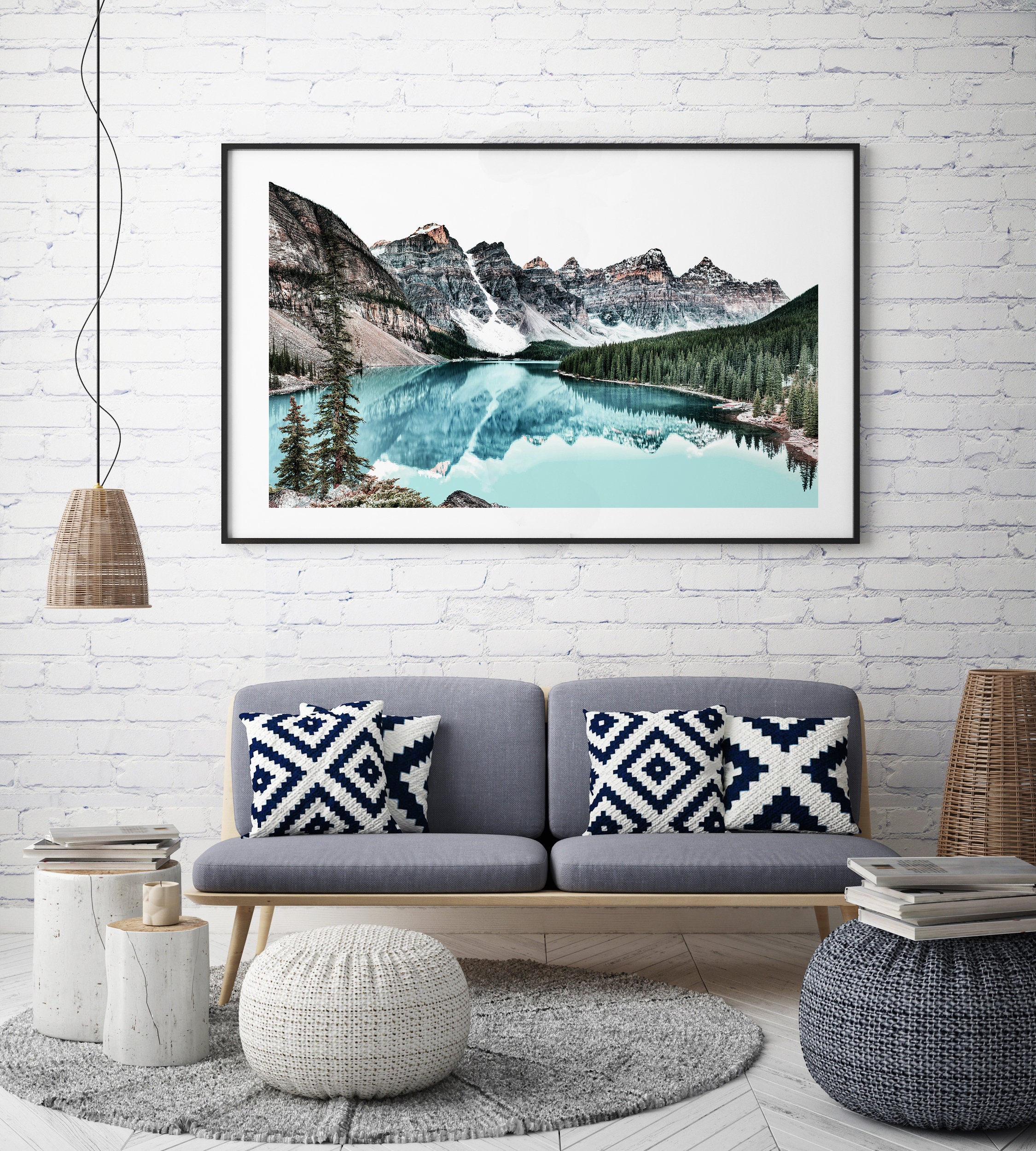 Mountain Print Canadian Wall Art Landscape Photography Teal Etsy