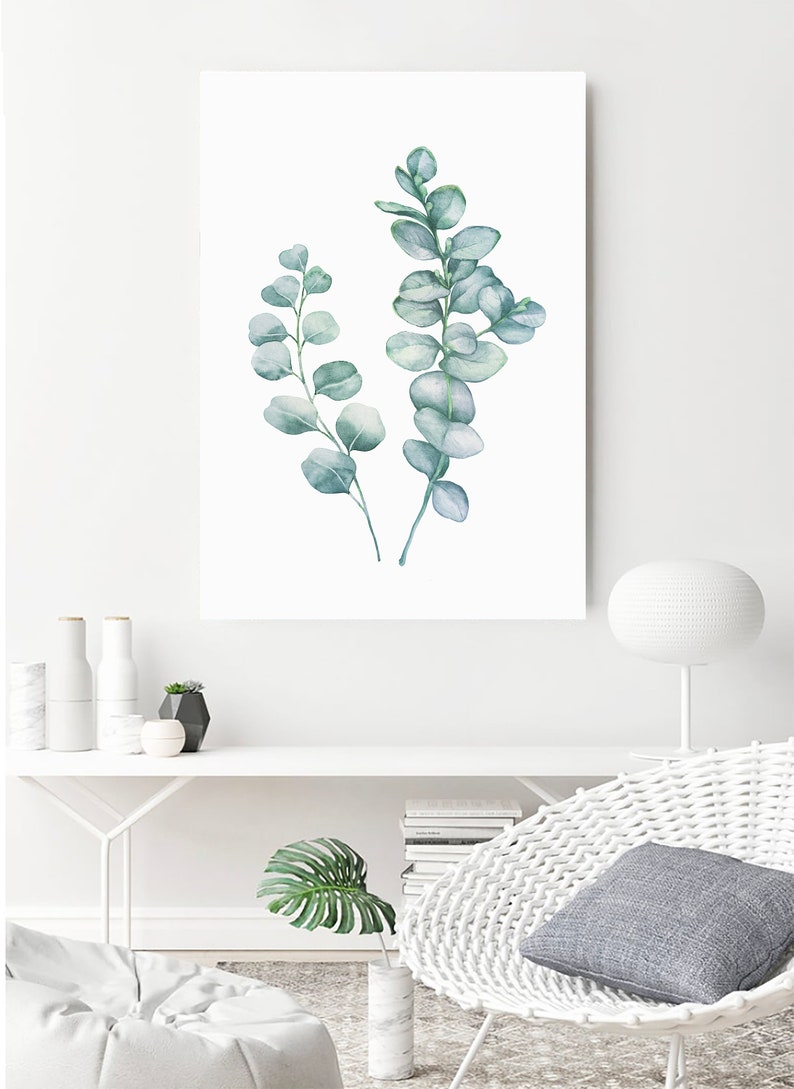 Eucalyptus Print Eucalyptus Wall Art Printable Art Etsy
