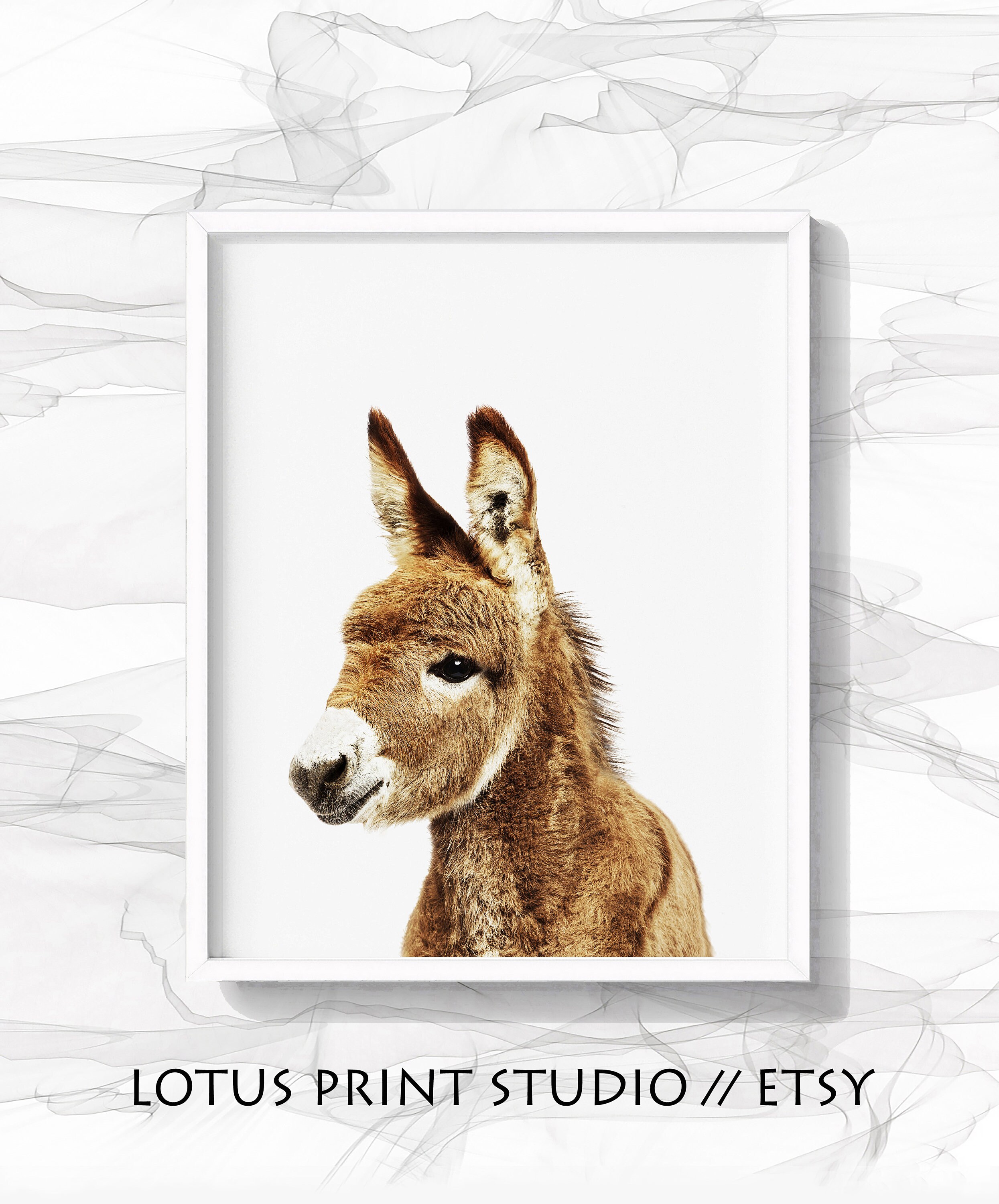 Donkey Print Baby Donkey Wall Decor Donkey Poster Nursery Etsy