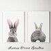 Bunny Print Set of 2, Bunny Rabbit Print, Easter Bunny Baby Animal Print, Nursery Animal Print, Digital Downloads, #227