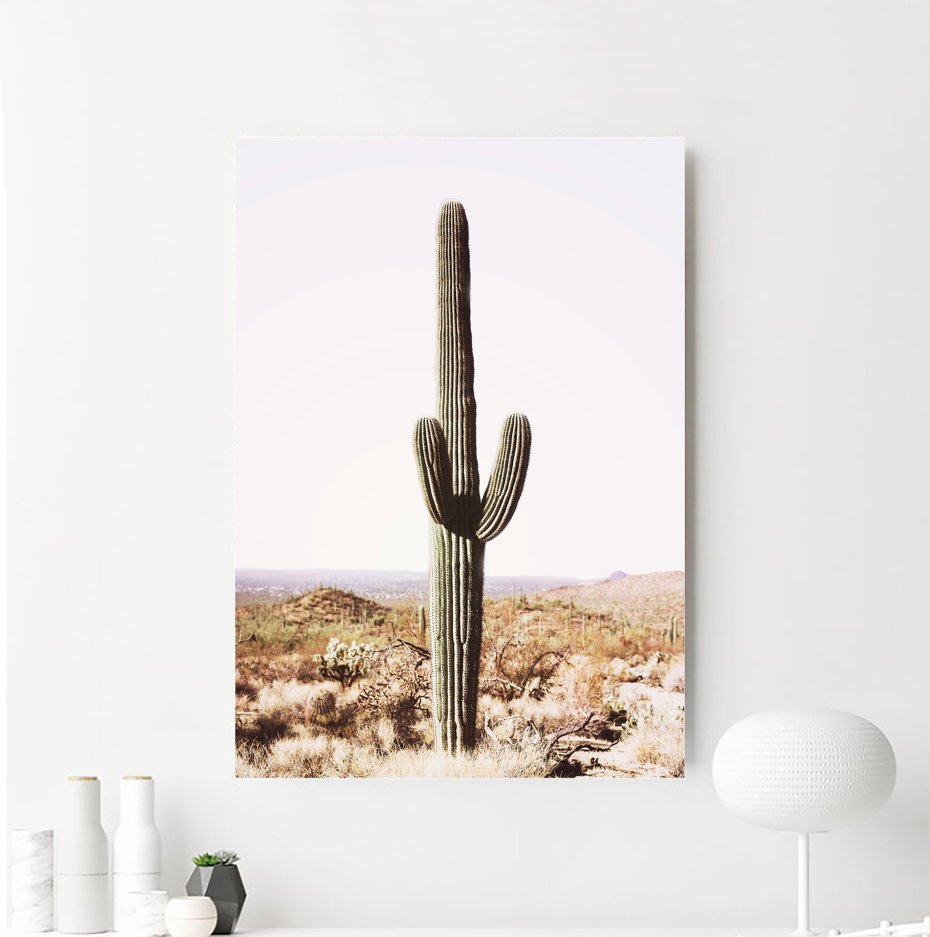 Cactus Print Saguaro Wall Art Desert Photography Landscape | Etsy