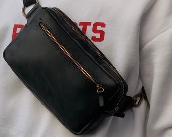 Hip Bag Men,Mens Bag,Fanny Packs Men,Leather Hip Bag Men,Mens Belt Bag,Christmas Gift Men,Anniversary Gift Men,Leather Crossbody Bag Man