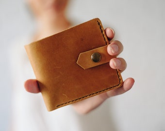 Leather mini wallet | personalized leather wallet women | custom wallet | card wallet | men wallet | slim wallet | 3rd anniversary gift