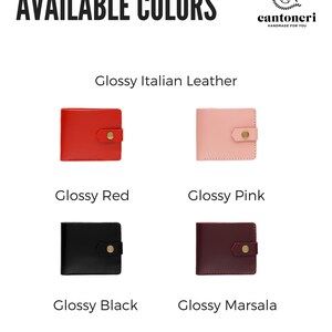 Cartera de cuero mujer, billetera personalizada, billetera tarjeta, billetera perosnalizada, billetera linda, billetera pequeña, billetera de mujer, billetera de cuero minimalista imagen 8