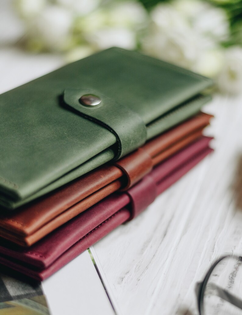 Leather Wallet Women's Card Wallet Personalized Wallet Etsy