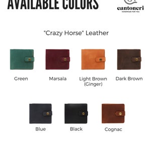 Cartera de cuero para mujer, Cartera de cuero para mujer, Cartera pequeña de cuero para mujer, Tarjetero, Cartera personalizada, Cartera delgada, Regalo de tercer aniversario, imagen 7