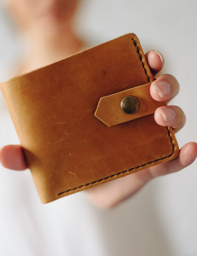 Cartera de cuero hombre, mini cartera, cartera pequeña, cartera personalizada para hombre, cartera grabada para hombre, cartera personalizada para hombre, regalo para él imagen 4