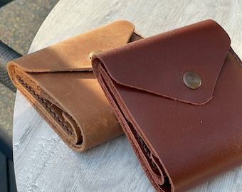 Cartera de cuero para mujer, Cartera de mujer, Cartera personalizada para ella, Regalo de aniversario, Regalo de Navidad para él, Cartera para hombre, Cartera unisex, Hecha a mano