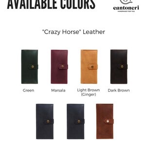 Cartera de piel para mujer, Cartera fina, Cartera plegable para mujer, Cartera grabada, Cartera personalizada, Cartera para tarjetas, Cartera para mujer, Regalo de tercer aniversario imagen 4