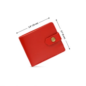 Cartera de cuero mujer, billetera personalizada, billetera tarjeta, billetera perosnalizada, billetera linda, billetera pequeña, billetera de mujer, billetera de cuero minimalista imagen 5