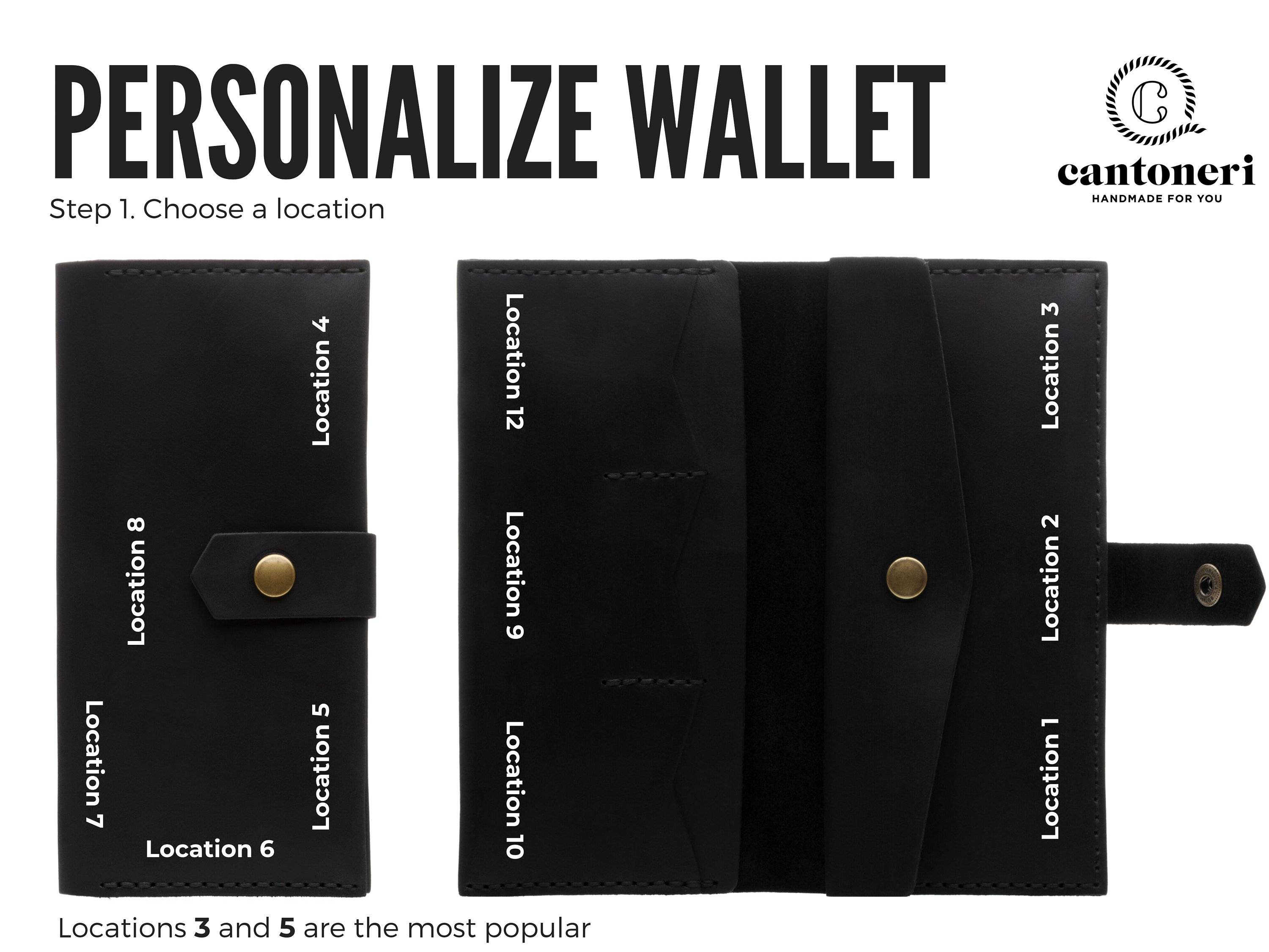 Leather Women's Wallet Black Ladies & Womens Bifold Etsy