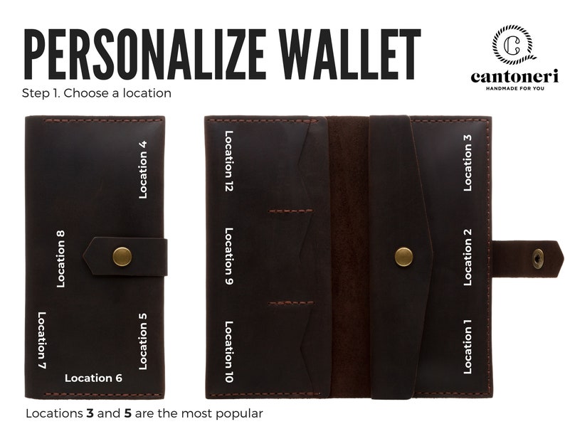 Leather Wallet Women's Slim Wallet Bifold Woman Wallet Etsy