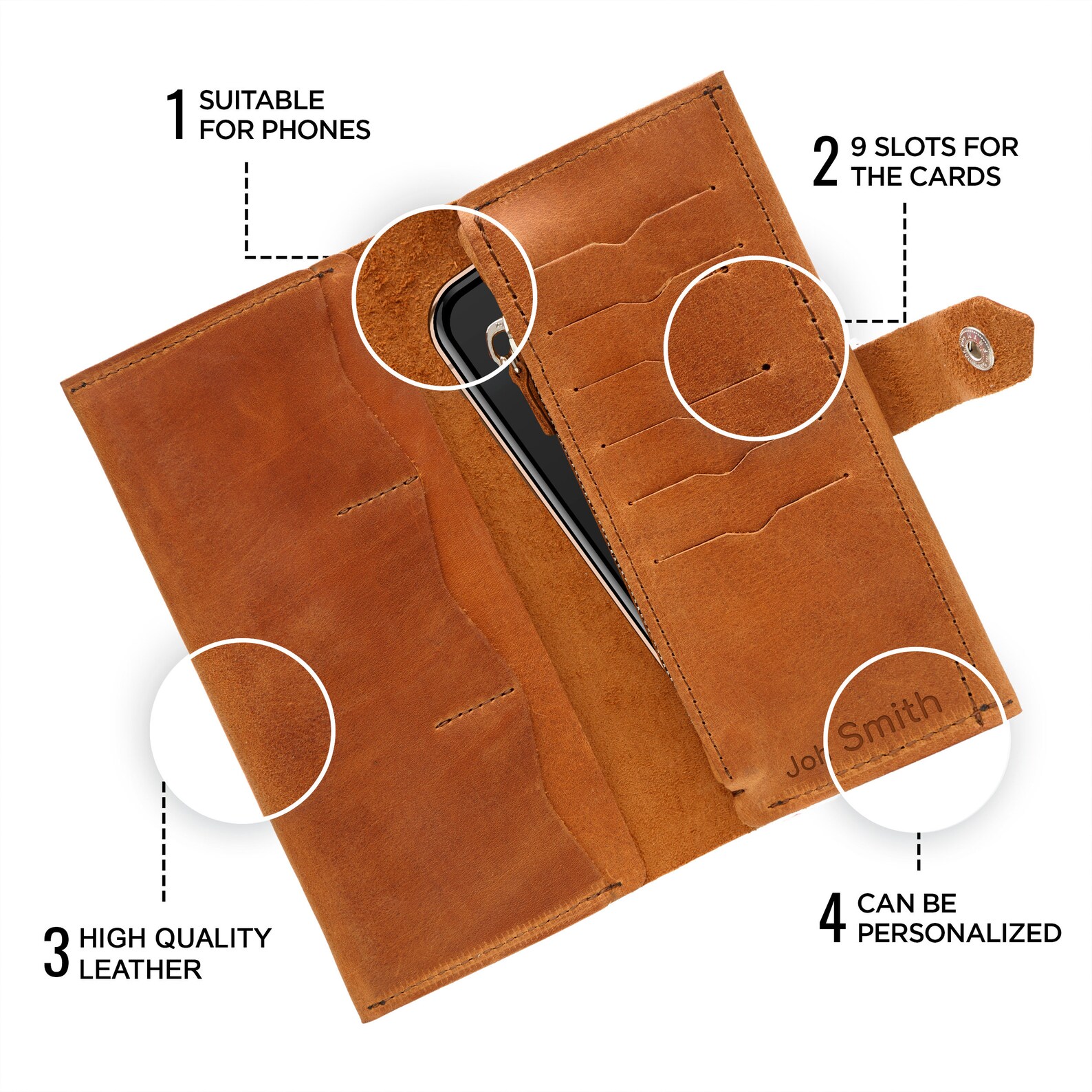 Personalized Wallet Leather Wallet Women's Custom Etsy