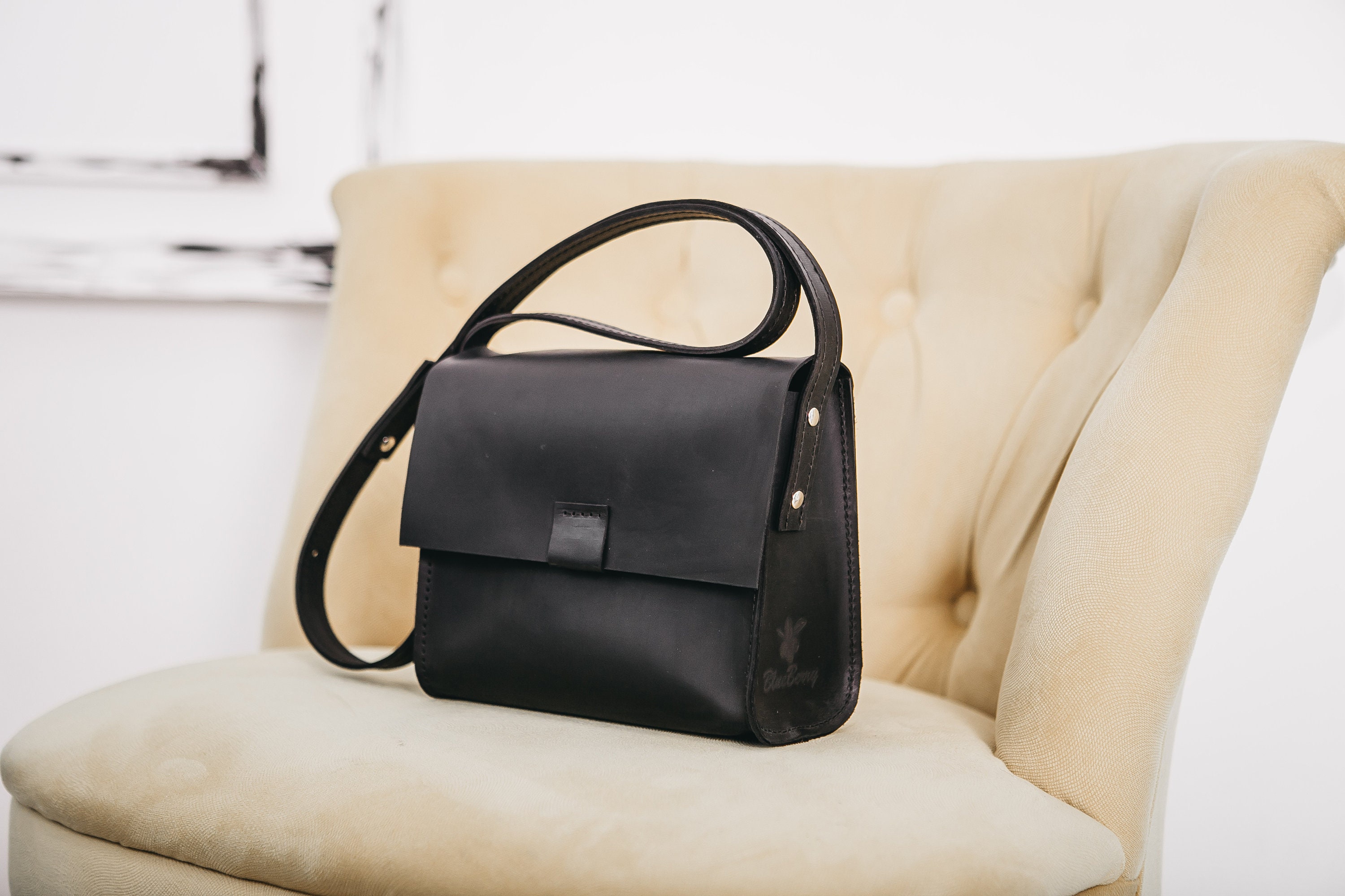 Leather crossbody bag,Black leather handbag,Women city Bag,Shoulder bag for woman,Leather satchel,Small leather handbag,Leather Gift for her