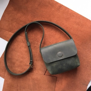 Leather crossbody bag,leather handbag,Women city Bag,Cute Leather Purse,Leather Purse for Girl,Mini leather handbag,Leather Gift for her image 2