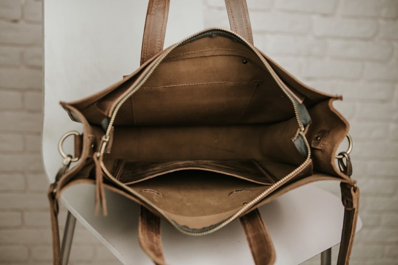 Brown Leather tote Bag,Crossbody tote gift,Leather Laptop tote,Leather Satchel tote Bag,Macbook Leather tote,Leather Diaper Bag,Girl gift