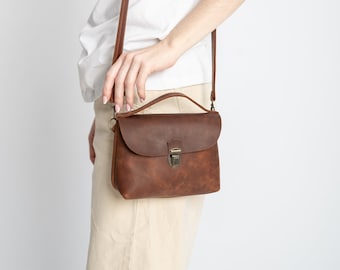 Sac crossbody en cuir fait main, sac de ville pour femmes, sac à main en cuir mignon, sac à main en cuir pour fille, mini sac à main en cuir, sac hipster en cuir, cadeau pour femmes