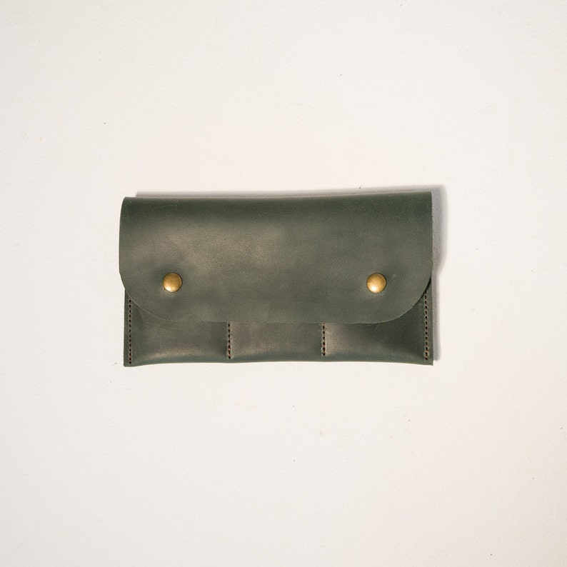 Cartera de cuero marrón, Cartera marrón hecha a mano, Cartera de cuero, Cartera de cuero para hombre, Cartera de cuero para mujer, Cartera de cuero hecha a mano, Clutch de cuero imagen 5