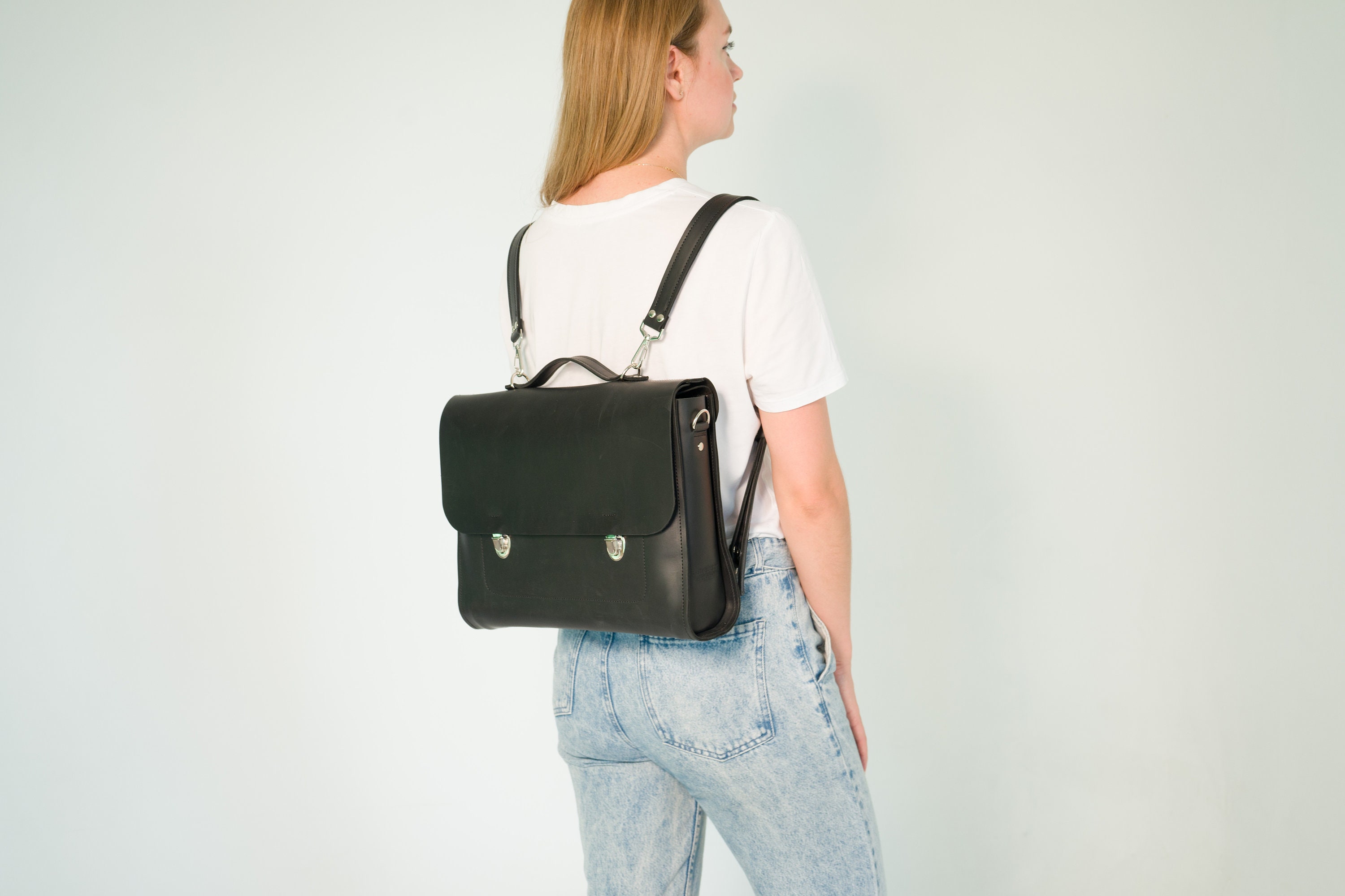 Leather Backpack WomenLeather Briefcase WomenBackpack Etsy