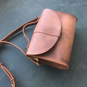 Leather Crossbody Bag Women Shoulder Bag Mini Bag Cross Body Bag Leather Purse Woman Handbag Minimalist Bag Cross Body Bag Gift Light Brown