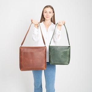 Leather Tote Bag Women Shoulder Bag Leather Crossbody bag Women Handmade Leather Bag  Leather Mini Tote Leather Handbag Leather laptop Bag