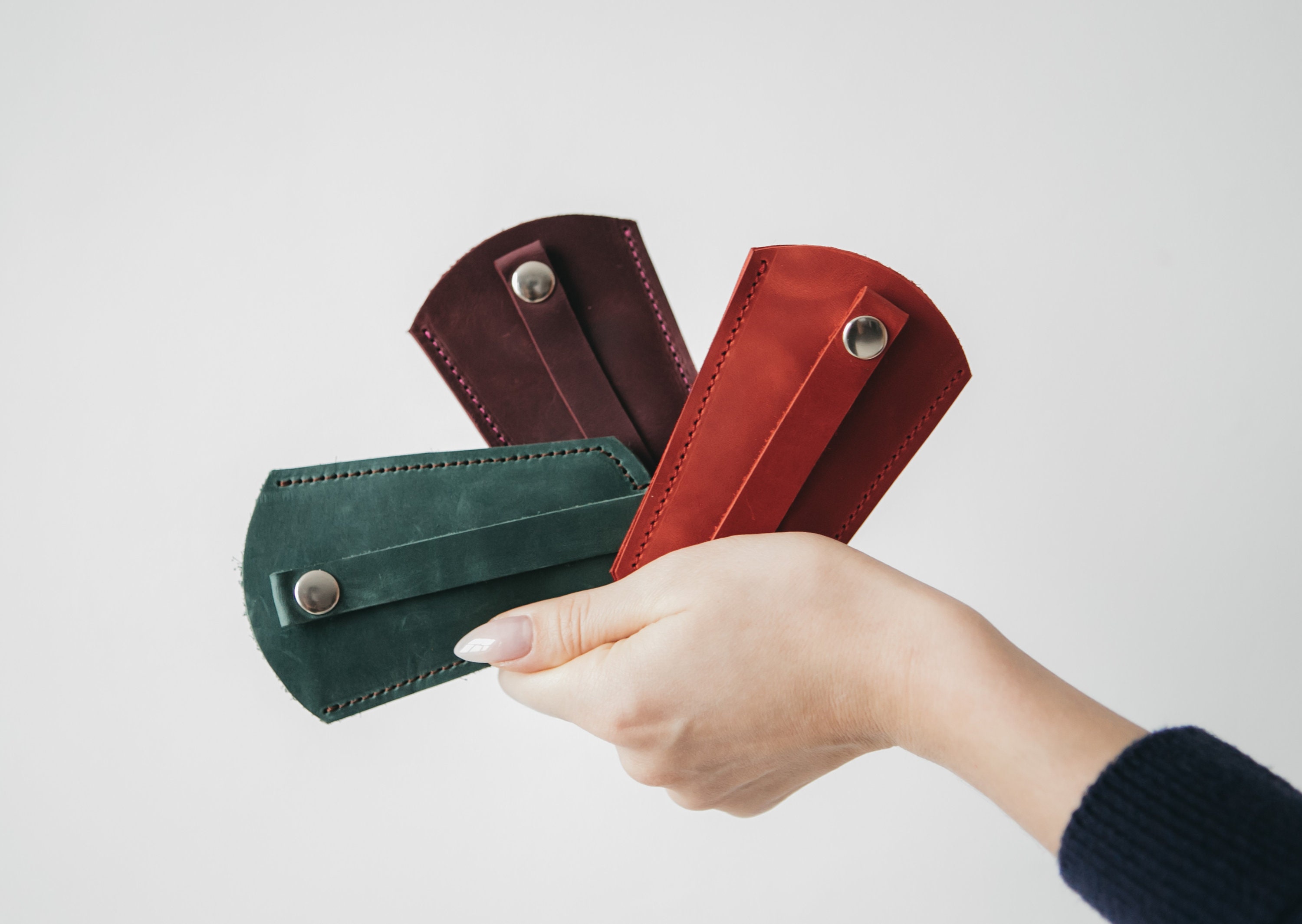 Customized Gift Leather Key Pouch, Key Case, Bell shape Key Holder