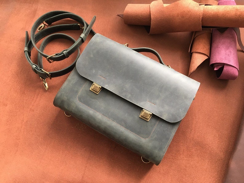 Leder Rucksack Frauen,Leder Aktentasche Frauen,Leder Satchel,Laptop Leder Rucksack,Leder Umhängetasche,Laptop Umhängetasche Bild 9