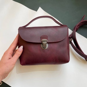 Mini sac à bandoulière en cuir, sac de ville pour femme, joli sac à main en cuir, sac à main en cuir pour fille, mini sac à main en cuir, sac fait main en cuir, cadeau femme