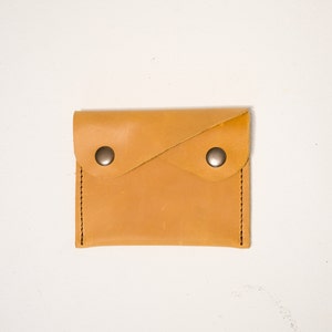 Cartera de cuero minimalista hecha a mano, Cartera pequeña para mujer, Mini cartera de cuero, Cartera con tarjetero, Cartera de cuero, Cartera de cuero delgada, Cartera