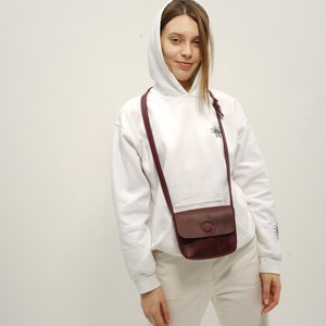 Leather crossbody bag,leather handbag,Women city Bag,Shoulder bag for woman,Leather Purse,Mini leather handbag,Leather Gift for her image 2
