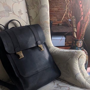 Sac à dos en cuir pour femme, Sac à dos en cuir noir, Sac à dos en cuir pour femme, Sac à dos en cuir MacBook, Sac à dos en cuir, Cartable en cuir, Fait main