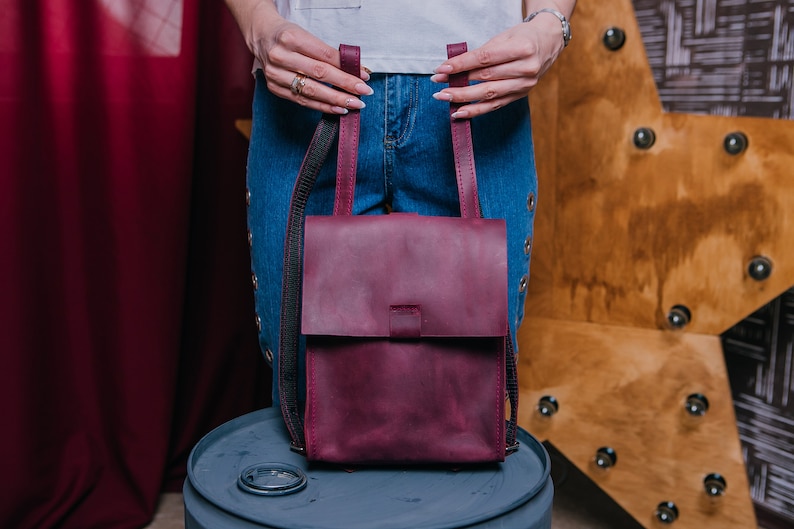 leather backpack women,Travel leather backpack,Leather Satchel women,Handmade Backpack,Mini leather backpack women,Leather rucksacks gift Purple