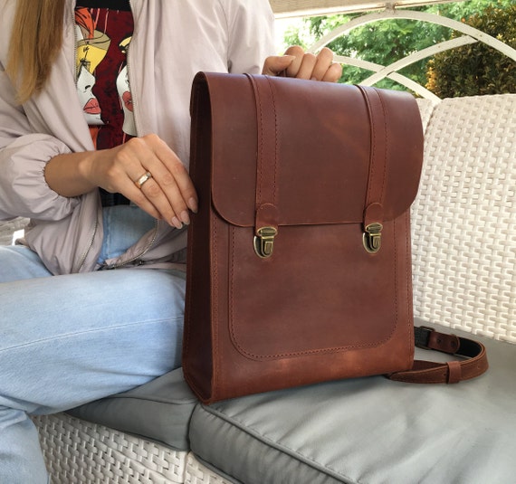 convertible leather backpack australia Handbag | Italian Backpack Extra Large Leather Convertible Backpack