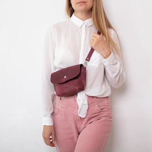 Leather Fanny Pack Belt Bag Rinonera Hip Bag Women Belt Bag Girls Leather Bag Minibag Purse Waist Bag from Leather Birthday Gift CrossBody