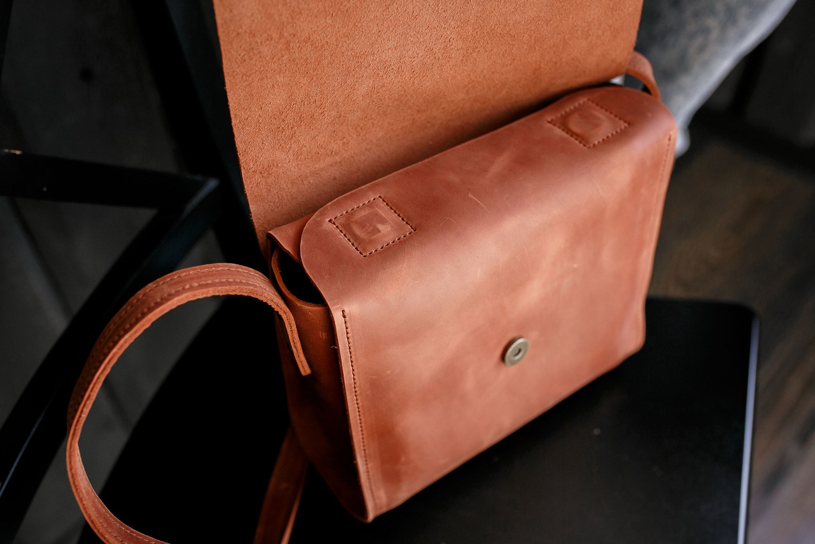 Bryant Leather Cross Body Bag Brown main image 0