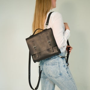 Mini Backpack Leather,Leather Backpack Women,Leather Crossbody Bag, Leather Handbag Women,City Backpack,Leather Bag For Women, Cute Backpack