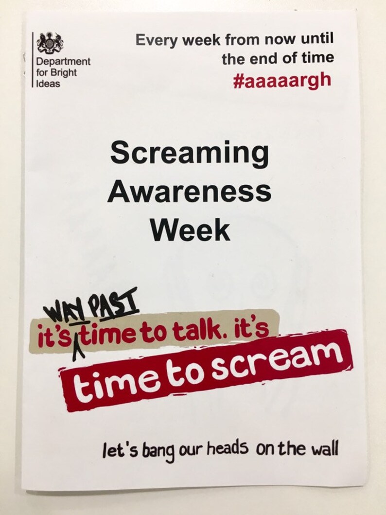 Screaming Awareness Week: mental health zine image 0