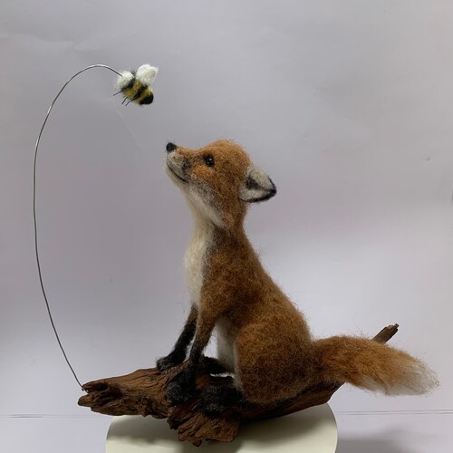 Needle Felted Fox Made to Order Wool Animal Sculpture - Etsy