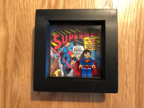 Love Story Superman And Superwoman Lego Custom Frame 3D