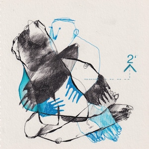 Original Drawing #1224/20x19,5cm*** READ IMP0RTANT INF0 IN DESCRIPTI0N BEL0W*** Mixed Media on paper