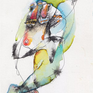 Disegno originale n. 684/ 14x24 cm *** LEGGI INFORMAZIONI IMP0RTANTI nella DESCRIZIONE sotto*** Tecnica mista su carta