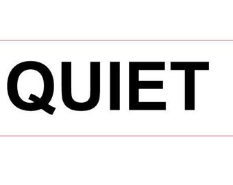 Quiet Please Sign 30CM x 5CM - Lasergraviert 30 Farben verfügbar