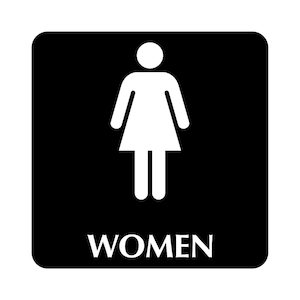 Women Toilet Sign Plaque