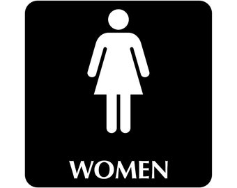 Women Toilet Sign Plaque