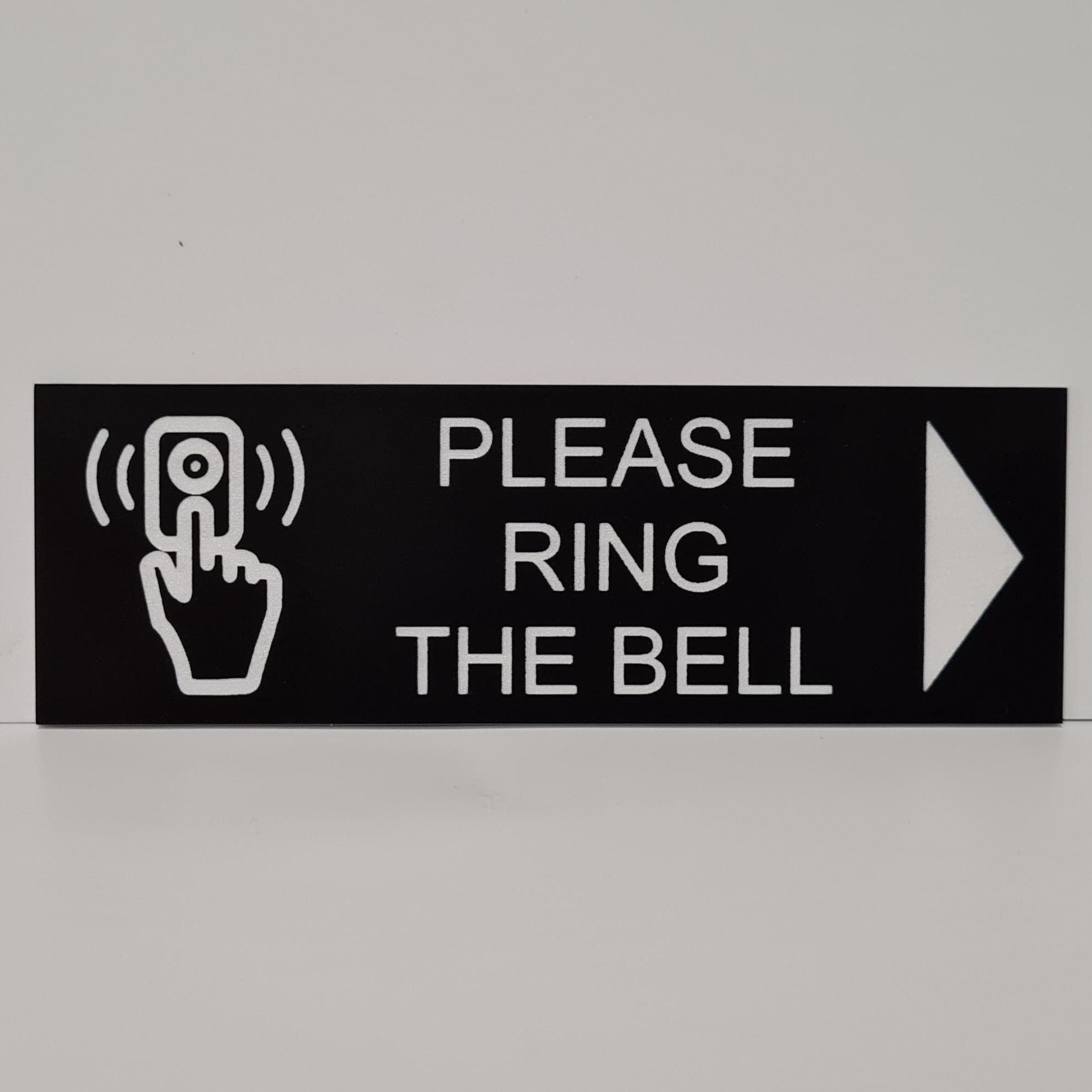 Please Ring the Bell Sign Plaque With Right Arrow and Graphic - Etsy