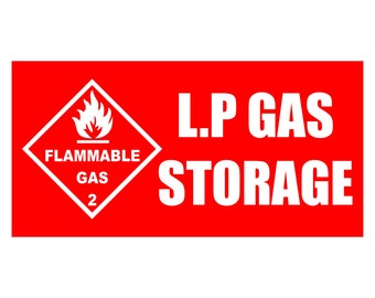 LP Gas Storage Schild Plakette