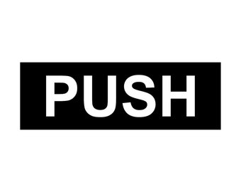 PUSH Horizontal Door Sign Plaque