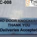 7 X 10 In. OSHA Notice Sign - No Deliveries To This Enterence Please Use Front Door Porch - Foto 13
