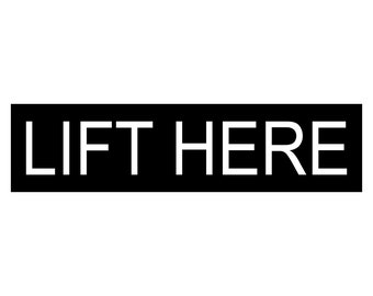 LIFT HERE - Lasergraviertes Paket Briefkasten Schild