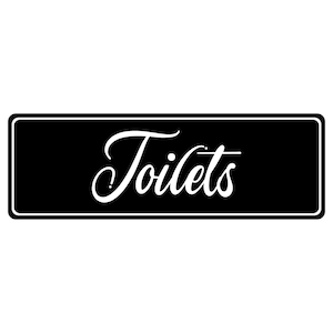 Toilets Sign Plaque